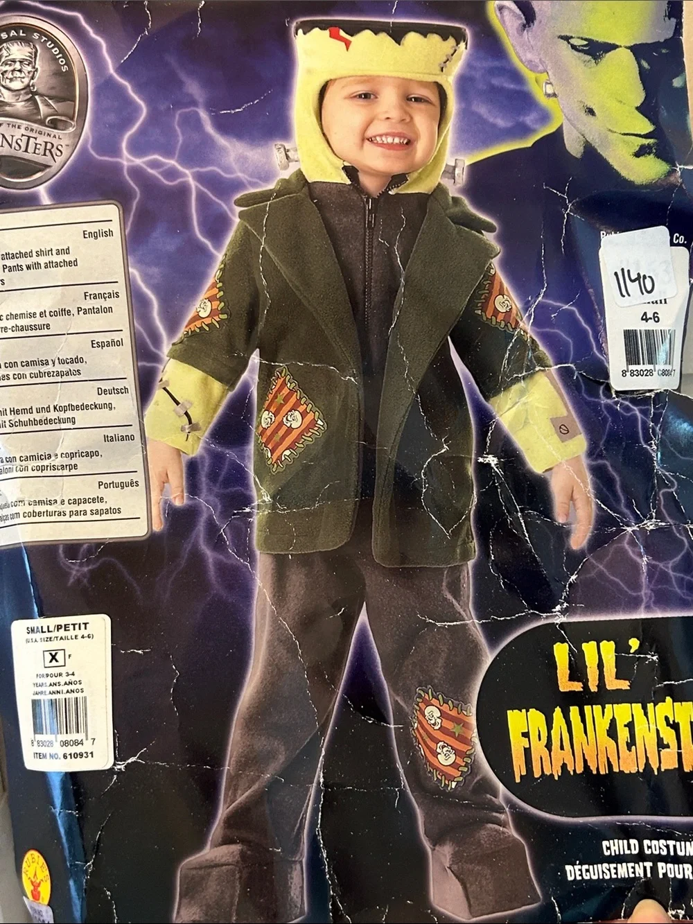 Kids 🧒 Frankenstein Costume Hoodie & Pants Set Bonus Boo 👻 Bag